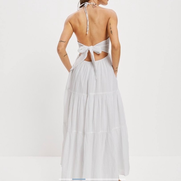 AE Ruched Halter Midi Dress - Picture 2 of 7